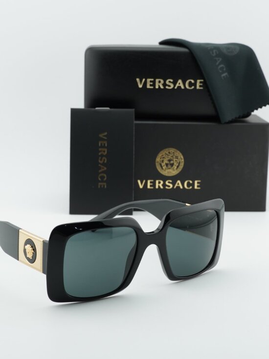 Versace VE4405 GB1/87 Square Sunglasses – Black / Dark Grey main image 8